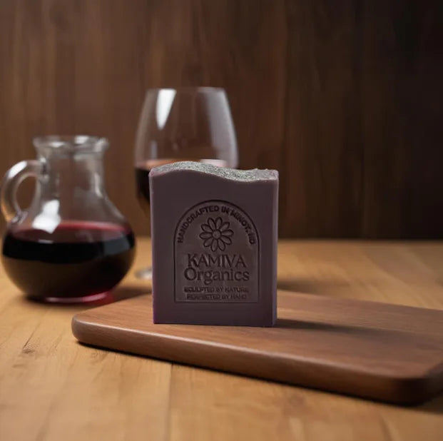 Cabernet & Cocoa Wine Soap - Antioxidant Glow with Grapefruit | Kamiva Organics