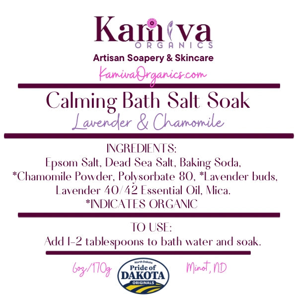 Lavender & Chamomile Calming Bath Salt Soak