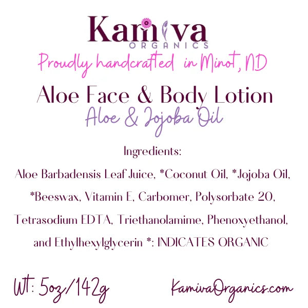 Daily Facial Moisturizer - Aloe & Jojoba Oil | Kamiva Organics