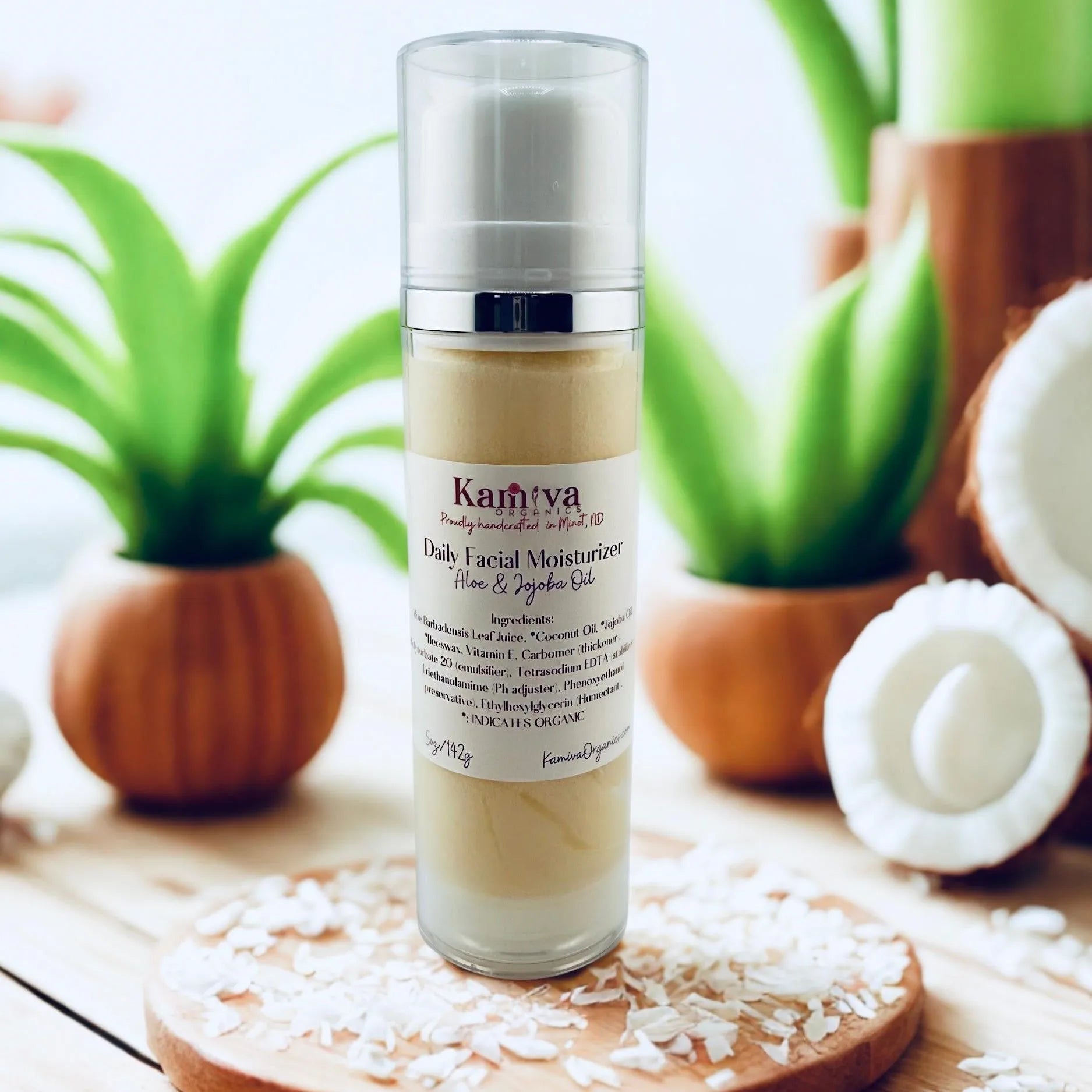 Daily Facial Moisturizer - Aloe & Jojoba Oil | Kamiva Organics