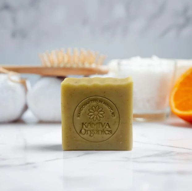 Nordic Rye and Tallow Soap - Gentle Exfoliation with Orange Essential Oil | Kamiva Organics