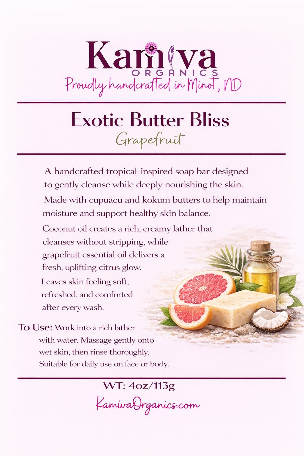Exotic Grapefruit Butter Bliss - Deep Nourishment - Kamiva Organics