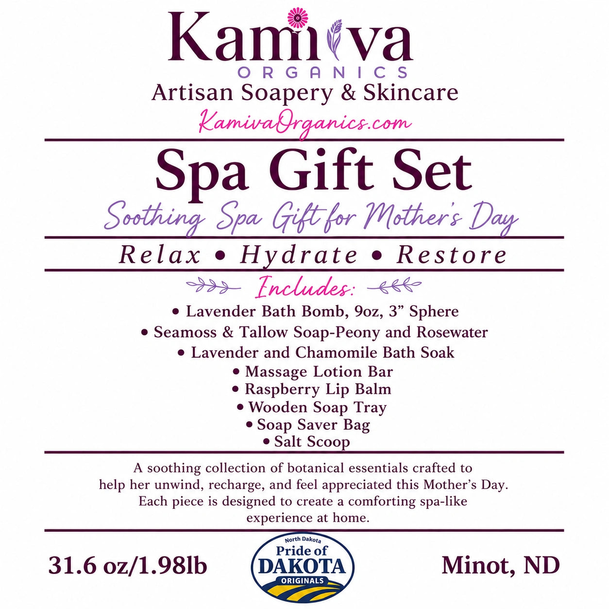 Mother's Day Spa Gift set