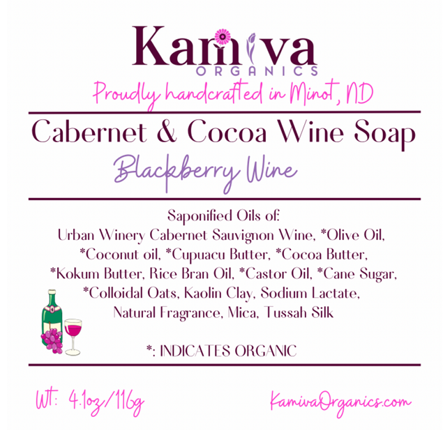 Wine Soap - Blackberry Wine - Kamiva Organics