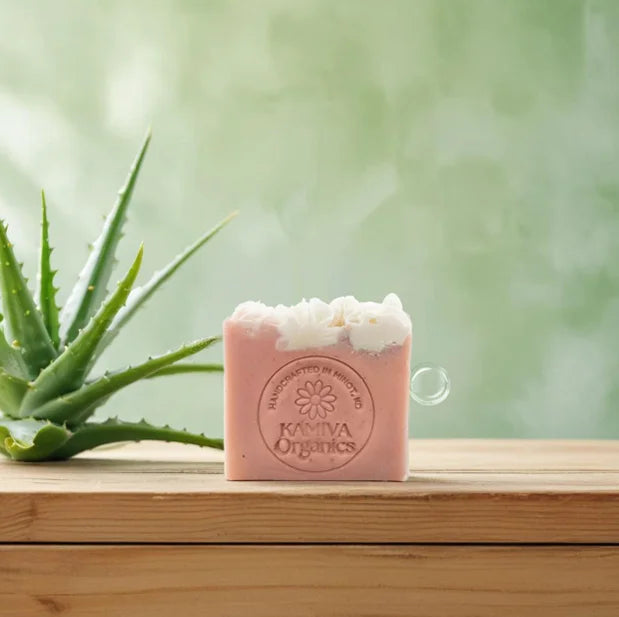 Aloe and Calamine Lard Soap - Soothing Relief for Sensitive Skin | Kamiva Organics