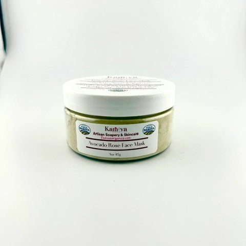 Avocado Rose Barrier Boost Face Mask: Deep Repair & Firming | Kamiva Organics