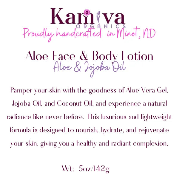 Daily Facial Moisturizer - Aloe & Jojoba Oil | Kamiva Organics