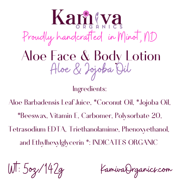 Aloe Face and Body Lotion - Kamiva Organics