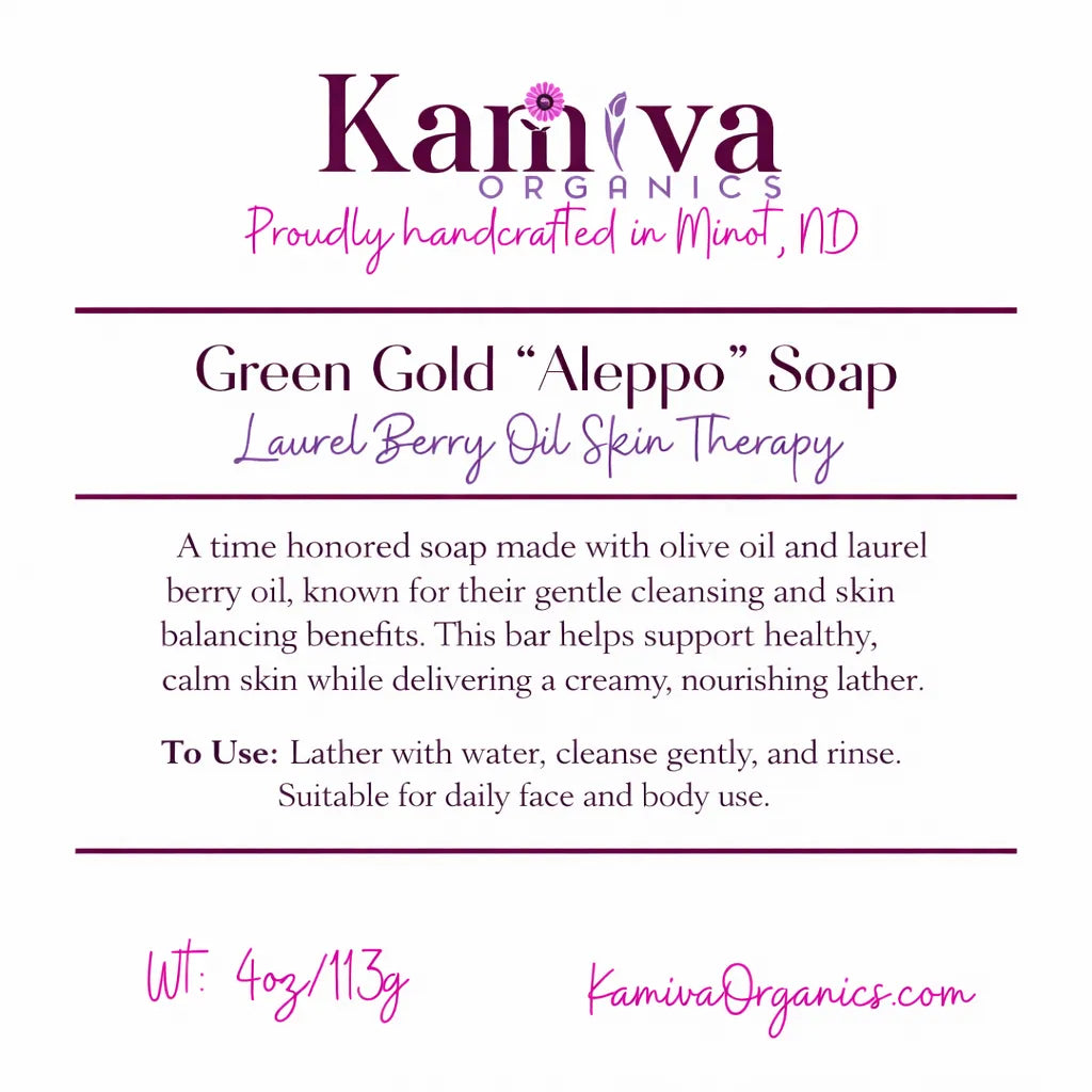 Traditional Aleppo Soap with Olive Oil and Laurel berry oil | Kamiva Organics