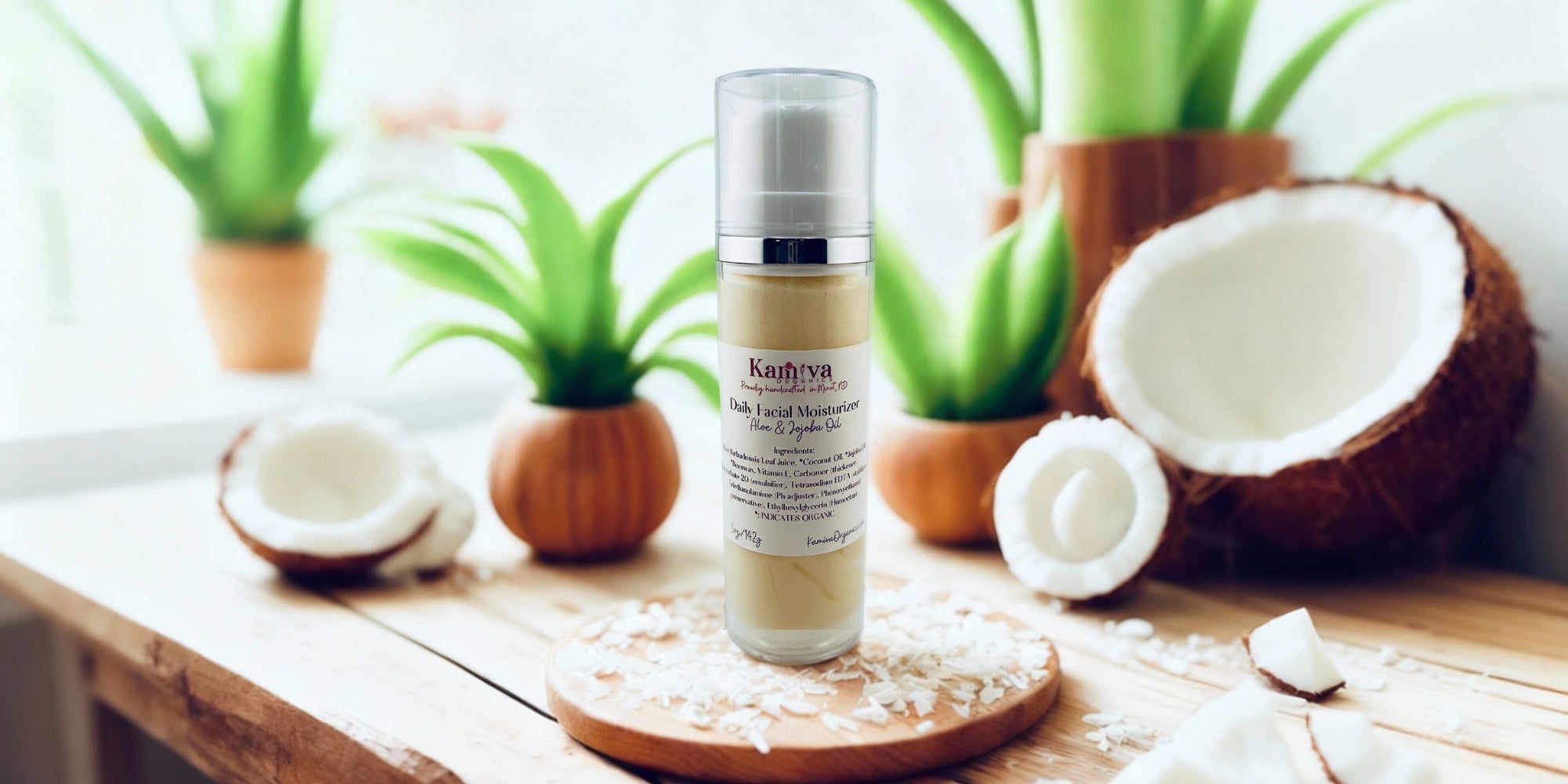 Organic Aloe and Jojoba Oil - Moisturizer | Kamiva Organics